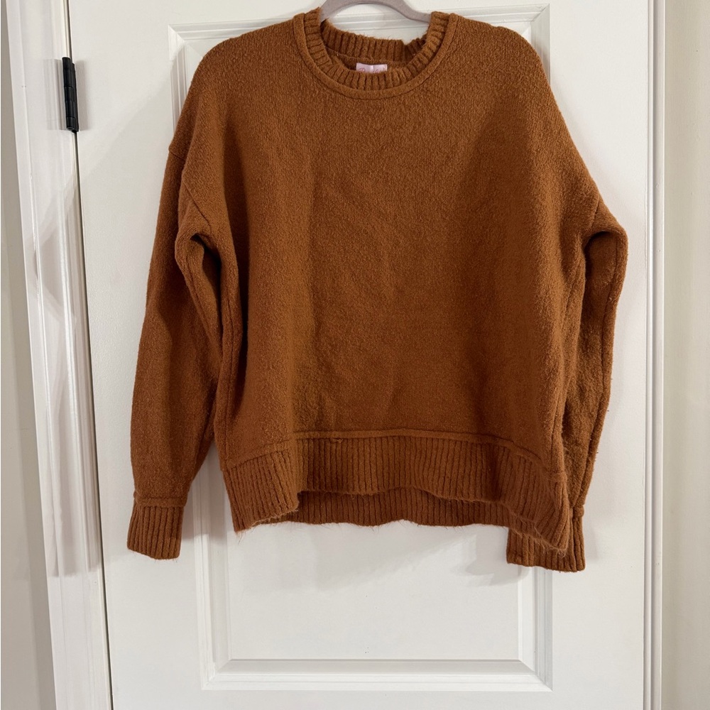Pink Lily Warm Tan Knit Sweater